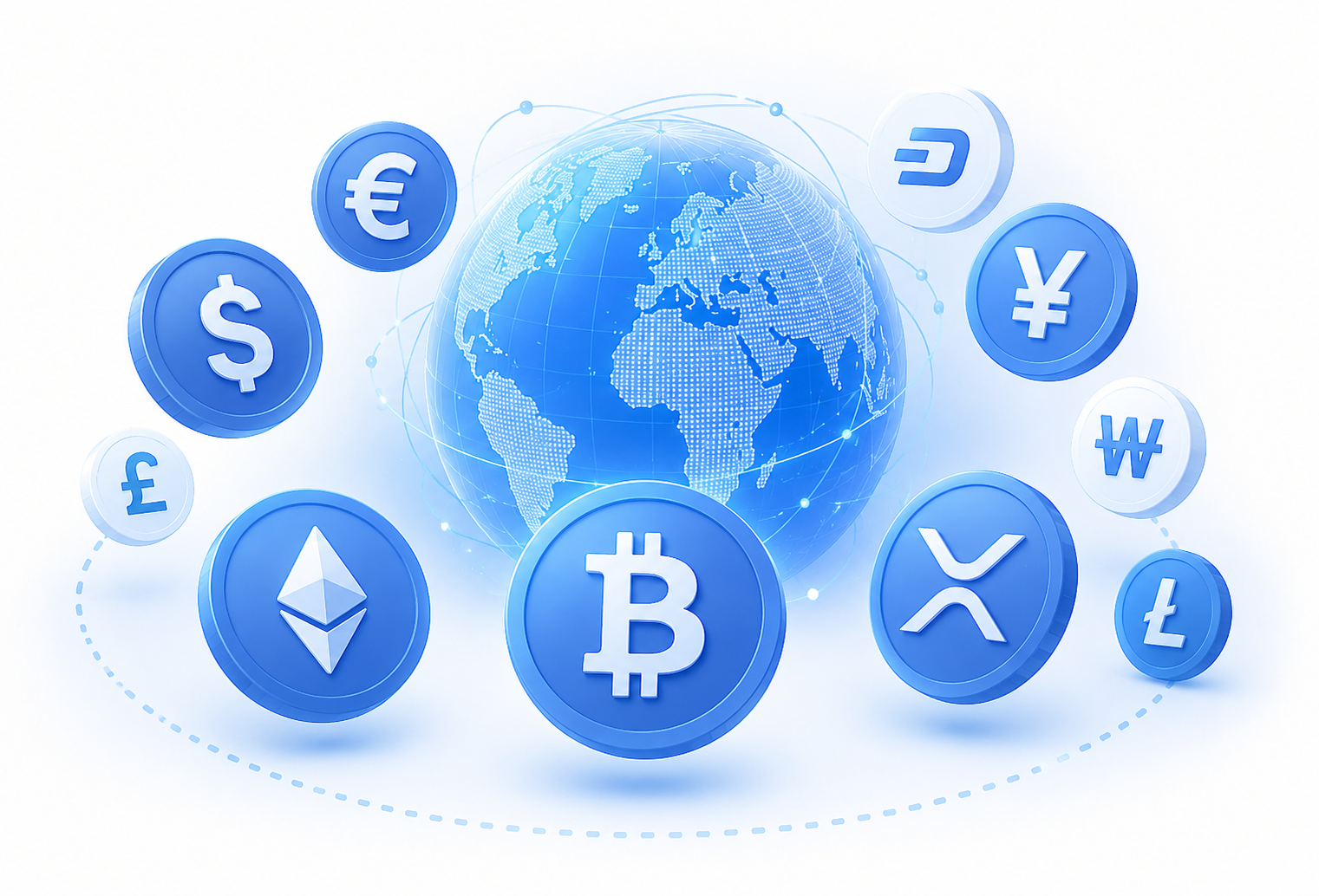 210種類以上の取り扱い通貨のイメージ